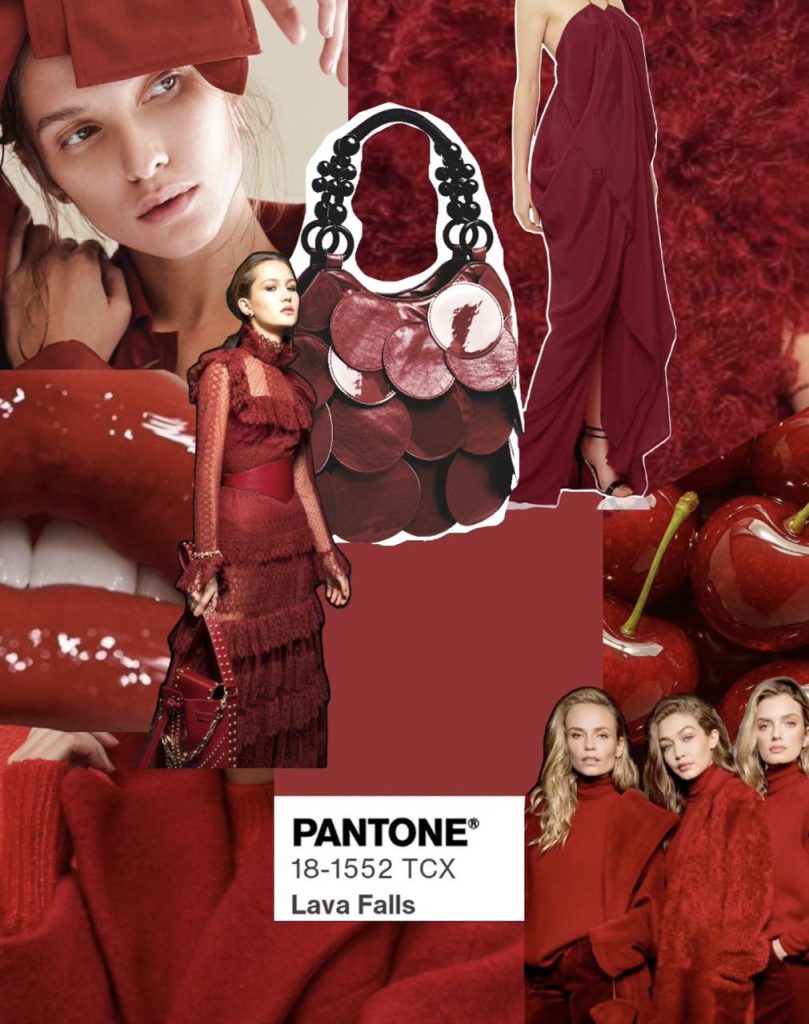 Колір Lava Falls — глибокий теплий червоний