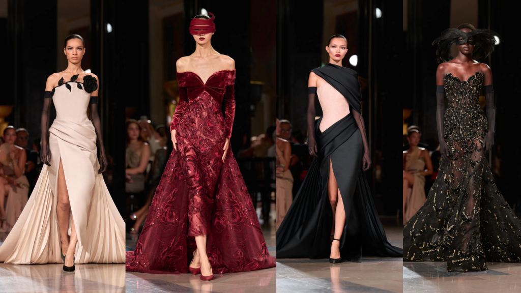 Elie Saab Couture 2026/27: бал-маскарад, темна романтика й сукні для великого виходу - image 7 - APRIL Journal Elie Saab Couture 2026/27: бал-маскарад, темна романтика й сукні для великого виходу